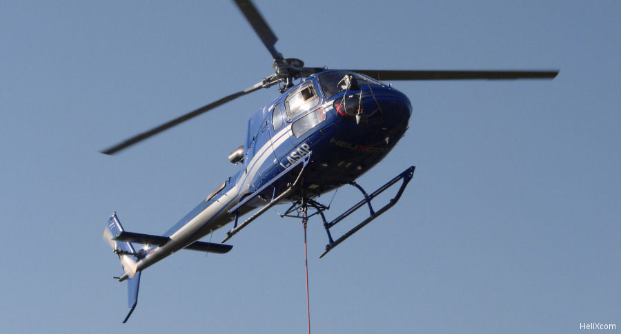 Helicopter Eurocopter AS350B3 Ecureuil Serial 7110 Register I-ASAP used by HeliXcom. Aircraft history and location