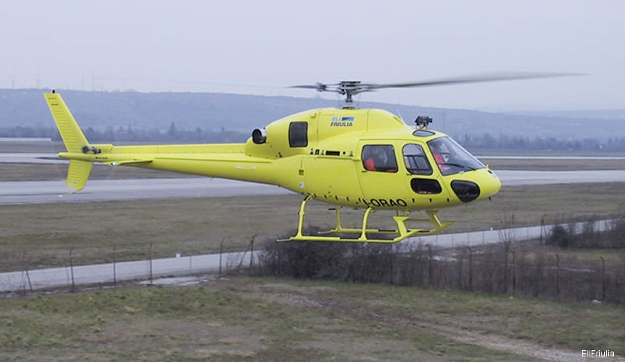Helicopter Eurocopter AS355N Ecureuil 2 Serial 5583 Register I-ORAO used by EliFriulia. Aircraft history and location