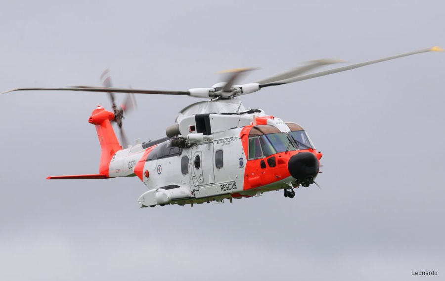 Helicopter AgustaWestland AW101 612 Serial 50273 Register 0273 used by Luftforsvaret RNoAF (Royal Norwegian Air Force). Aircraft history and location