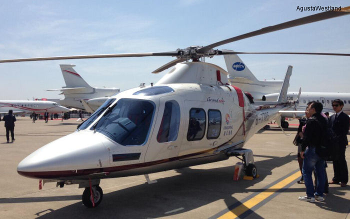 Helicopter AgustaWestland AW109SP GrandNew Serial 22324 Register B-7785. Aircraft history and location