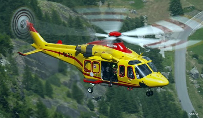 Helicopter AgustaWestland AW139 Serial 31246 Register I-NOST used by Vigili del Fuoco (Italian Firefighters) ,Airgreen. Aircraft history and location