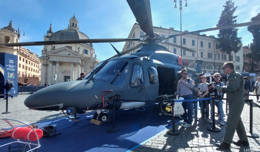 Helicopter AgustaWestland AW139M Serial 31413 Register MM81797 used by Aeronautica Militare Italiana AMI (Italian Air Force). Built 2012. Aircraft history and location