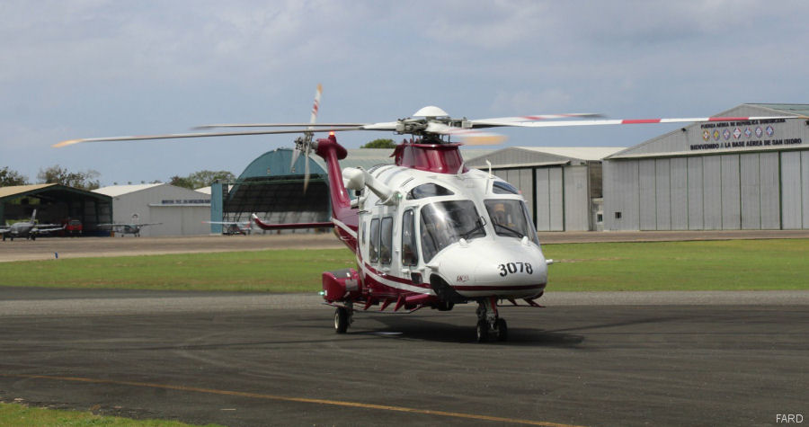 Helicopter AgustaWestland AW169 Serial 69106 Register 3078 QA338 CSX81974 used by Fuerza Aerea Republica Dominicana (Air Force of the Dominican Republic) ,Qatar Emiri Air Force ,Leonardo Italy. Built 2020. Aircraft history and location