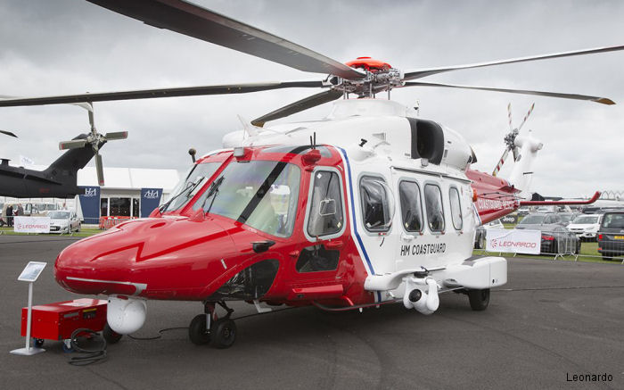Helicopter AgustaWestland AW189 Serial 92004 Register G-MCGR used by HM Coastguard (Her Majesty’s Coastguard) ,Bristow ,AgustaWestland UK. Built 2014. Aircraft history and location