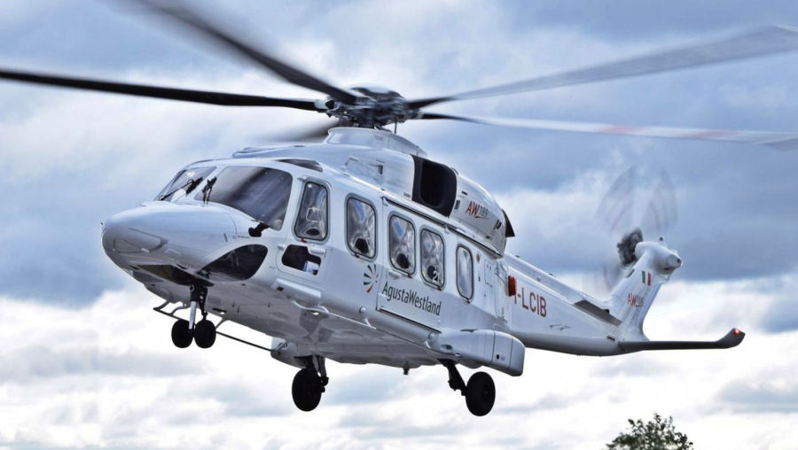 Helicopter AgustaWestland AW189 Serial 49021 Register EI-GCR 9M-WST I-LCIB used by Weststar Europe BV (NL) WNDD ,Weststar Aviation WAS ,LCI Aviation (Lease Corporation International) ,AgustaWestland Italy. Built 2015. Aircraft history and location
