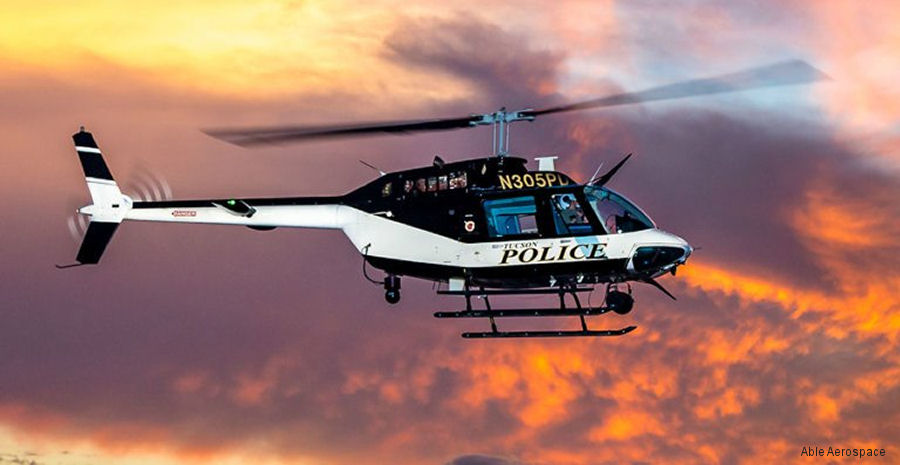 Helicopter Bell 206B-3 Jet Ranger Serial 4586 Register N305PD used by TPD (Tucson Police Department). Built 2005. Aircraft history and location