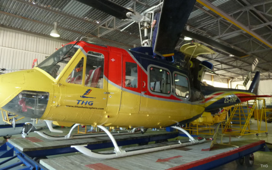 Helicopter Bell 212 Serial 30893 Register 4X-BJX ZS-RNP C-FPKW N4282Y C-FARC 9M-AWU used by Titan Helicopter Group THG ,CHC (Canadian Helicopter Corporation) ,Canadian Helicopters Ltd. Built 1978. Aircraft history and location