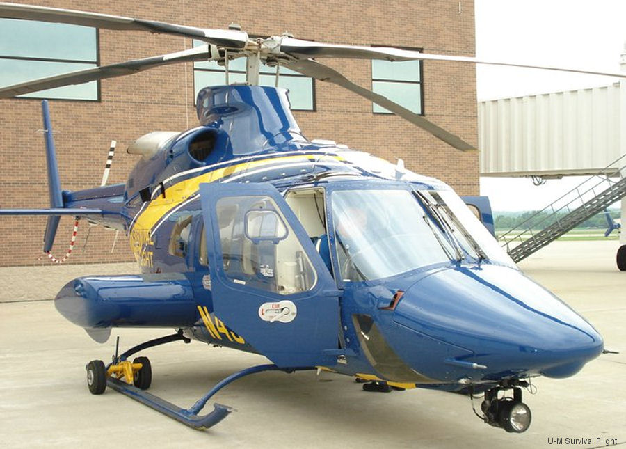 Helicopter Bell 430 Serial 49046 Register HN-411 N432UM C-GBUQ used by Armada del Ecuador (Ecuadorian Navy) ,University of Michigan. Built 1998. Aircraft history and location