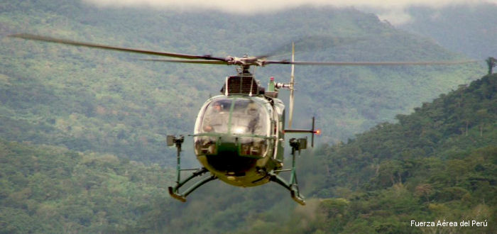 Photos of Bo105 in Peruvian Air Force helicopter service.