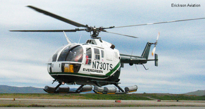 Helicopter MBB Bo105CBS-4 Serial S-895 Register FNH-101 N895PH N730TS N204PC used by Fuerza Aerea Hondureña (Honduras Air Force) ,Erickson Alaska ,Evergreen Helicopters ,MBB Helicopter Corp. Built 1994. Aircraft history and location