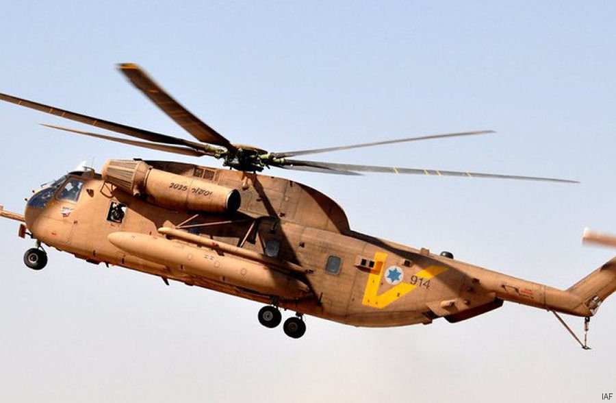 Helicopter Sikorsky CH-53A Sea Stallion Serial 65-127 Register 914 714 414 154864 used by Heil Ha'Avir IAF (Israeli Air Force) ,US Marine Corps USMC. Aircraft history and location