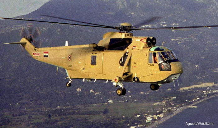 Helicopter Westland Commando Serial wa 817 Register 735 used by Egyptian Air Force EAF. Built 1976. Aircraft history and location