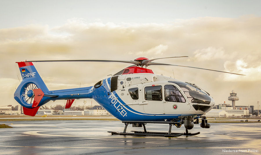 Helicopter Airbus EC135P2+ Serial 1191 Register D-HPNF D-HCBF used by Landespolizei (German Local Police) ,Airbus Helicopters Deutschland GmbH (Airbus Helicopters Germany). Built 2015. Aircraft history and location