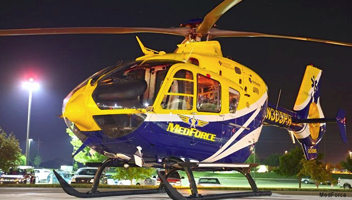 Helicopter Eurocopter EC135P2 Serial 0395 Register N305PH used by AirCare1 (AirCare 1 Medevac Manassas) ,MedForce ,PHI Inc. Built 2005. Aircraft history and location