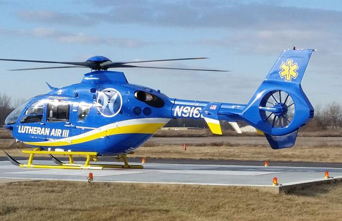 Helicopter Eurocopter EC135T2+ Serial 0554 Register N955AL N916LH N135DU N135TH used by Airlift Northwest ,WellFlight (WellSpan Health) ,Lutheran Air ,Air Methods ,Duke Life Flight. Built 2007. Aircraft history and location
