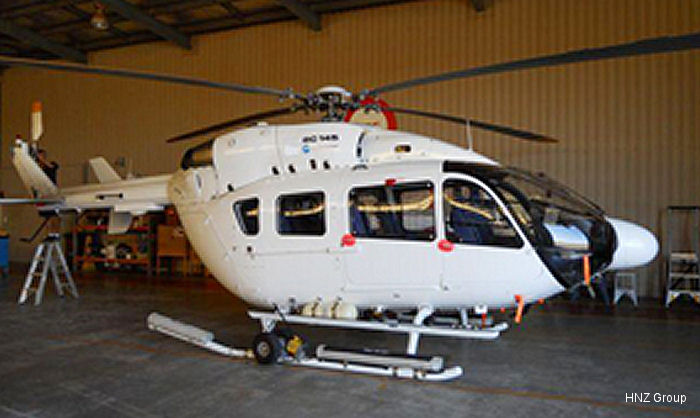 Helicopter Eurocopter EC145 Serial 9158 Register N198LL N145UW C-GZED VH-WKA N315DD used by Indiana University Health ,UW Health (UW Health Med Flight) ,Metro Aviation ,Canadian Helicopters Ltd ,HNZ Australia Pty Ltd (PHI International Australia Pty Ltd). Built 2008. Aircraft history and location