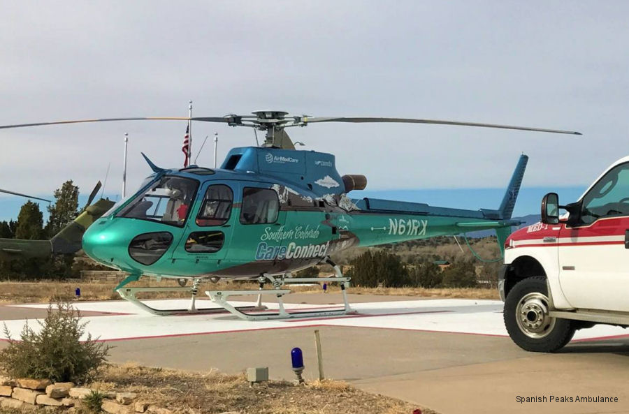 Helicopter Airbus H125 Serial 8262 Register N61RX N362AH used by CareConnect ,REACH Air Medical ,Airbus Helicopters Inc (Airbus Helicopters USA). Built 2016. Aircraft history and location
