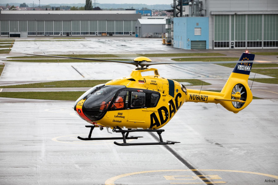 Helicopter Airbus H135 / EC135P3H Serial 2119 Register D-HXCB used by ADAC Luftrettung ADAC Christoph 31 (ADAC). Built 2020. Aircraft history and location