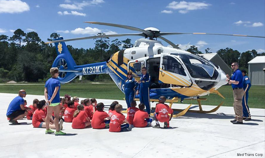 Helicopter Airbus H135 / EC135P3 Serial 1224 Register N730MT used by VCU Health (LifeEvac Virginia) ,Ochsner Flight Care ,Med Trans Corp ,Airbus Helicopters Inc (Airbus Helicopters USA). Built 2016. Aircraft history and location