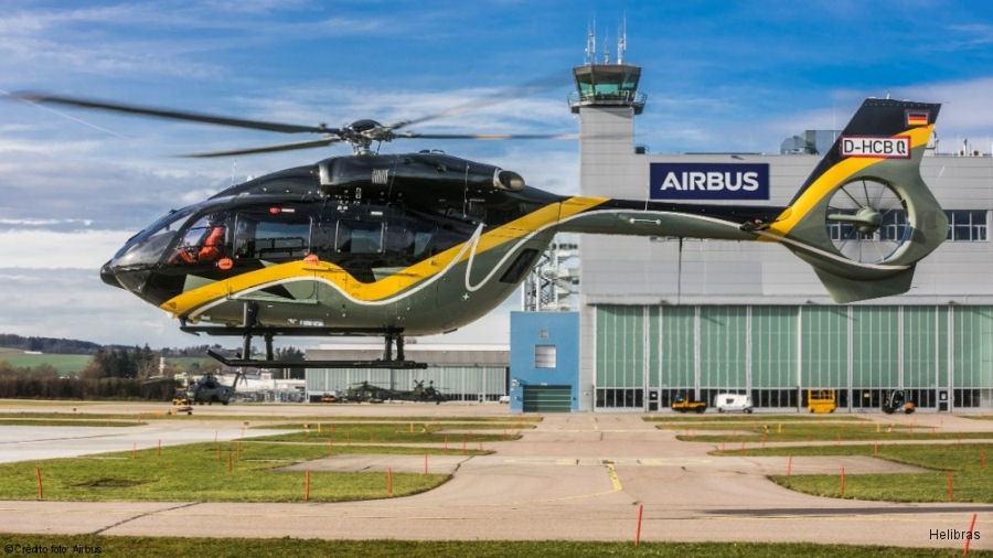 Helicopter Airbus H145D2 / EC145T2 Serial 20159 Register CC-DGE PP-LAY used by Ecocopter ,CAF Táxi Aéreo ,Waypoint Leasing. Aircraft history and location