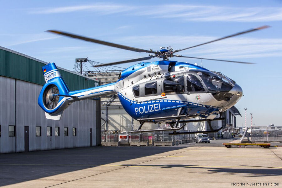Helicopter Airbus H145D2 / EC145T2 Serial 20071 Register D-HNWR used by Landespolizei (German Local Police). Aircraft history and location