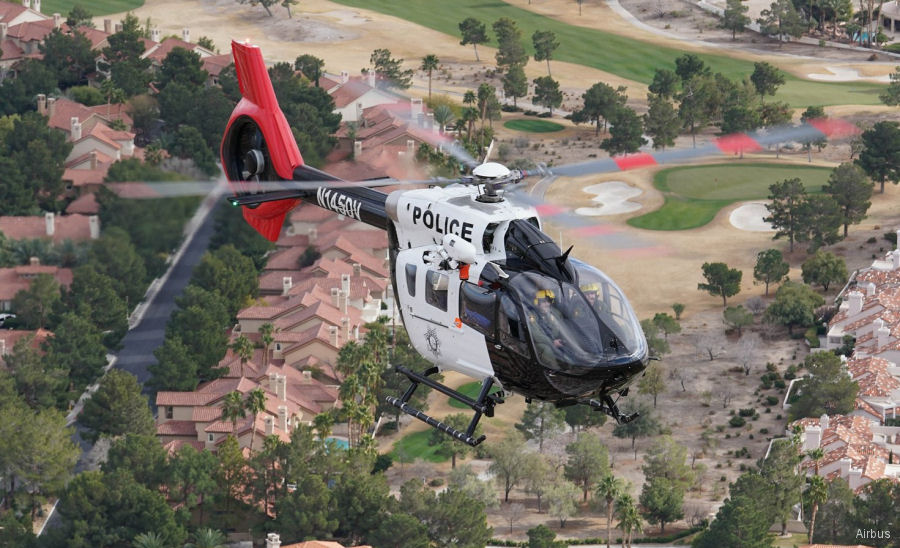 Helicopter Airbus H145D2 / EC145T2 Serial 20117 Register N145DV used by LVMPD (Las Vegas Metropolitan Police Department) ,Airbus Helicopters Inc (Airbus Helicopters USA). Built 2016. Aircraft history and location