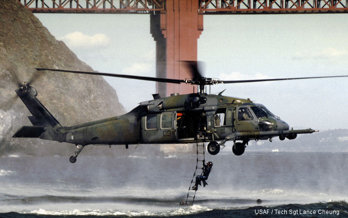 Helicopter Sikorsky HH-60G Pave Hawk Serial 70-1338 Register 88-26118 used by US Air Force USAF. Aircraft history and location
