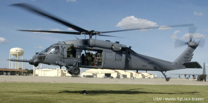 Helicopter Sikorsky HH-60G Pave Hawk Serial 70-1609 Register 90-26236 used by US Air Force USAF. Aircraft history and location