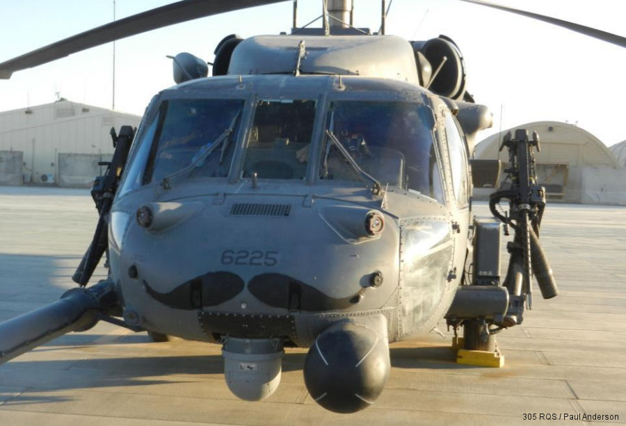 Helicopter Sikorsky HH-60G Pave Hawk Serial 70-1546 Register 90-26225 used by US Air Force USAF. Aircraft history and location