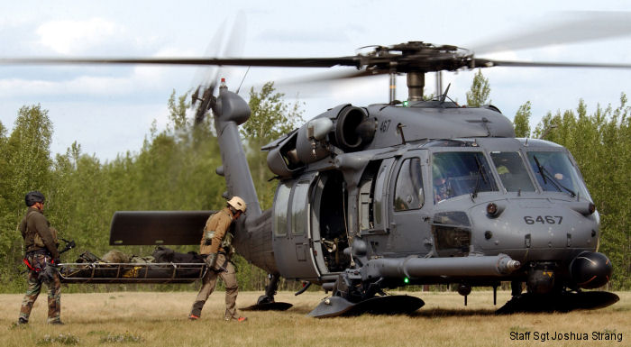 Helicopter Sikorsky HH-60G Pave Hawk Serial  Register 92-26467 used by US Air Force USAF. Aircraft history and location