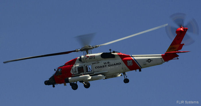 Helicopter Sikorsky HH-60J Jayhawk Serial 70-1581 Register 6013 used by US Coast Guard USCG. Aircraft history and location
