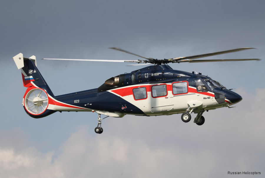 Helicopter Russian Helicopters Ka-62 Serial  Register  used by Russian Helicopters. Aircraft history and location