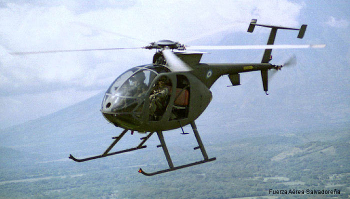 Photos of MD369E / MD500E in Air Force of El Salvador helicopter service.