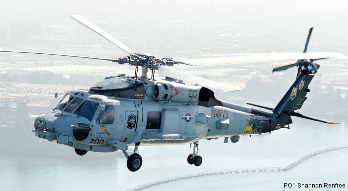Helicopter Sikorsky MH-60R Seahawk Serial  Register 167010 used by US Navy USN. Aircraft history and location