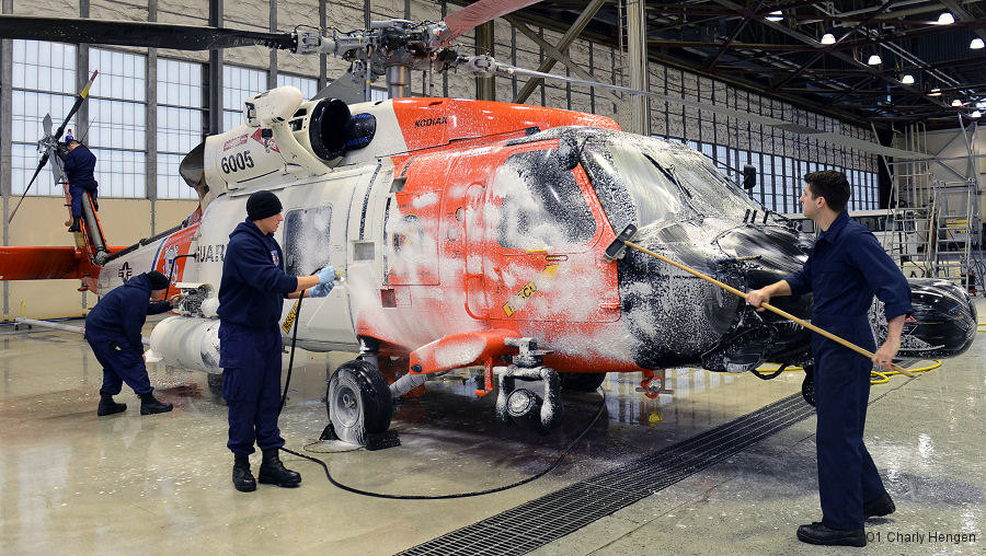 Helicopter Sikorsky HH-60J Jayhawk Serial 70-655 Register 6005 used by US Coast Guard USCG Converted to MH-60T Jayhawk. Aircraft history and location