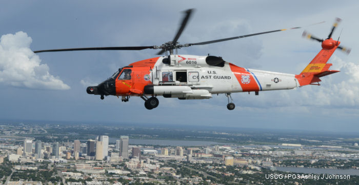 Helicopter Sikorsky HH-60J Jayhawk Serial 70-1698 Register 6016 used by US Coast Guard USCG Converted to MH-60T Jayhawk. Aircraft history and location