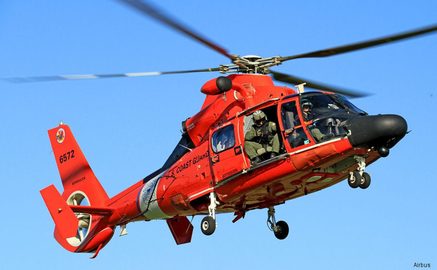 Helicopter Aerospatiale HH-65 Dolphin Serial 6267 Register 6572 used by US Coast Guard USCG. Aircraft history and location