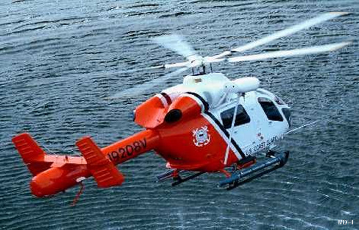 Helicopter McDonnell Douglas MD900 Explorer Serial 900/00010 Register N883ND XA-FAA N555WA N9208V 9010 used by Eastern Atlantic Helicopters ,US Coast Guard USCG ,marinen (swedish navy). Built 1995. Aircraft history and location