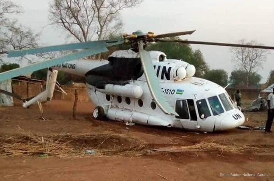 Helicopter Mil Mi-17-1V Serial 646M07 Register UNO-562P RAF-1510 used by United Nations UNHAS ,Ingabo z u Rwanda (Rwanda Defence Force). Aircraft history and location
