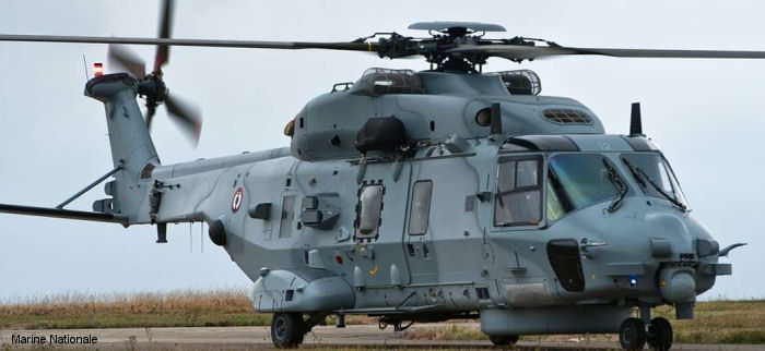 Helicopter NH Industries NH90 NFH Serial 1300 Register 12 used by Aéronautique Navale (French Navy). Aircraft history and location