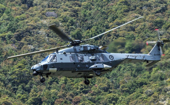 Helicopter NH Industries NH90 TTH Serial 1229 Register NZ3306 F-ZWDV used by Royal New Zealand Air Force RNZAF ,Eurocopter France. Built 2013. Aircraft history and location