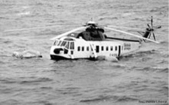 Helicopter Sikorsky S-61N Mk.II Serial 61-770 Register G-BEON used by British Airways Helicopters. Built 1977. Aircraft history and location