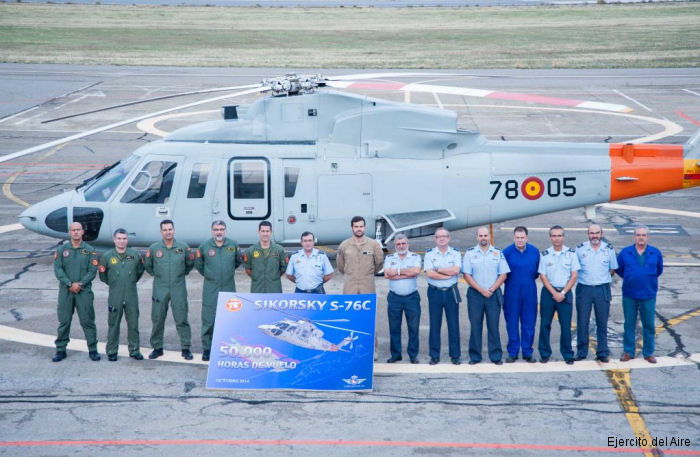 Photos of S-76C in Spanish Air Force helicopter service.