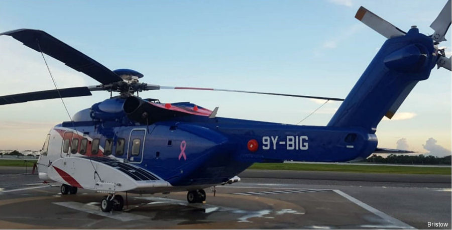Helicopter Sikorsky S-92A Serial 92-0243 Register 9Y-BIG N592BG used by Bristow Caribbean ,Bristow US. Aircraft history and location