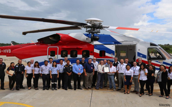 Helicopter Sikorsky S-92A Serial 92-0279 Register B-72C5 N279Z HS-HVB used by CITIC Group COHC ,Bank Of Utah ,Thai Aviation Service TAS ,Sikorsky Helicopters. Built 2015. Aircraft history and location