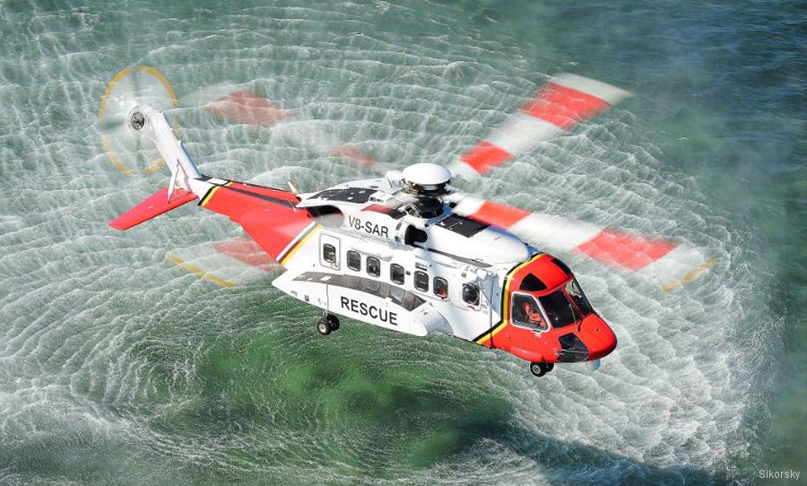 Helicopter Sikorsky S-92A Serial 92-0039 Register V8-SAR V8-SHL N80994 used by Brunei Shell Petroleum BSP ,Sikorsky Helicopters. Aircraft history and location