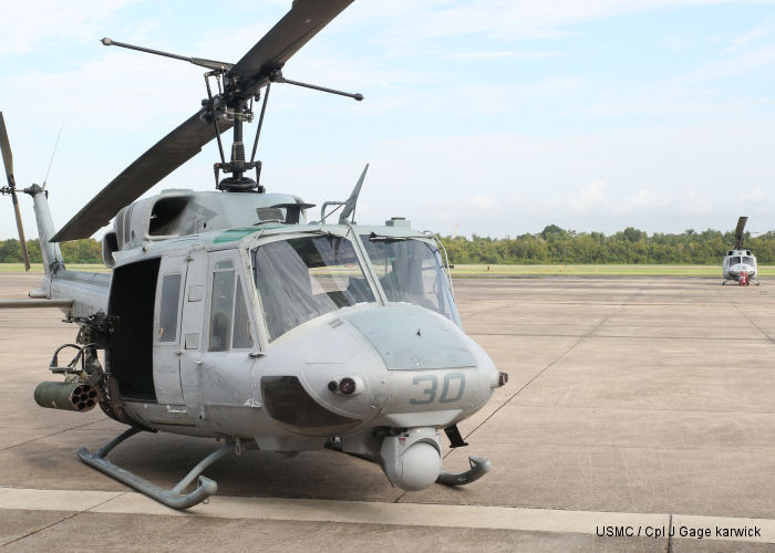 Helicopter Bell UH-1N Serial 31634 Register 158549 used by US Marine Corps USMC. Aircraft history and location