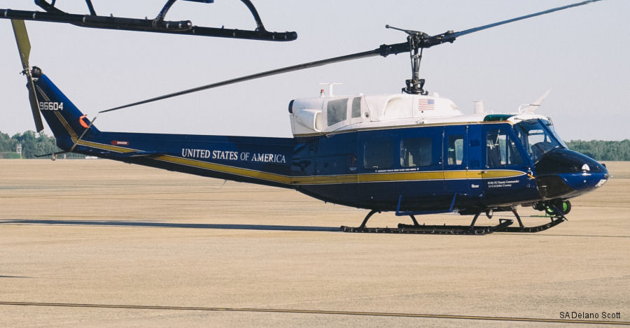 Helicopter Bell UH-1N Serial 31010 Register 69-6604 used by US Air Force USAF. Aircraft history and location