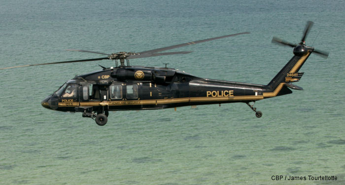 Helicopter Sikorsky UH-60A Black Hawk Serial 70-1177 Register 87-24641 used by US Department of Homeland Security DHS. Aircraft history and location