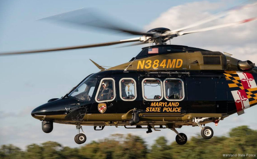 Photos of AW139 in State of Maryland helicopter service.